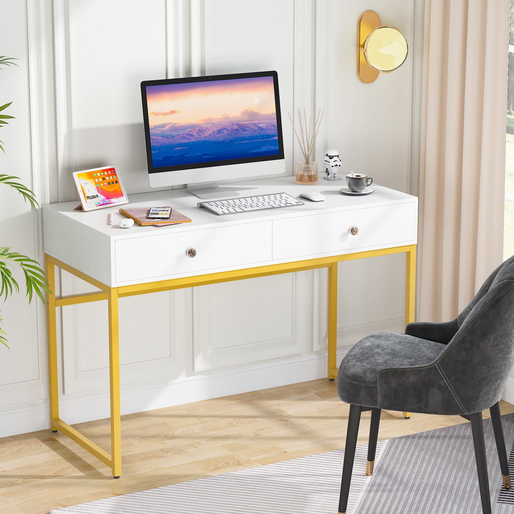 Computer Desk with 2 Drawers